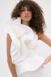 JULIETTE EXAGERATD RUFFLE BLOUSE
