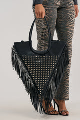 TAKE ME OUT STUDDED TOTE