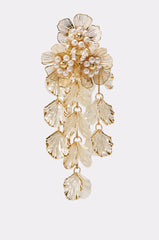 FLORAL PEARL STATEMENT EARRINGS