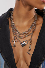 HEART ON LOCK NECKLACE
